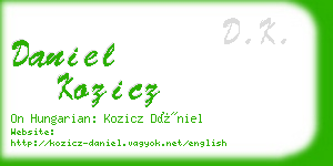 daniel kozicz business card